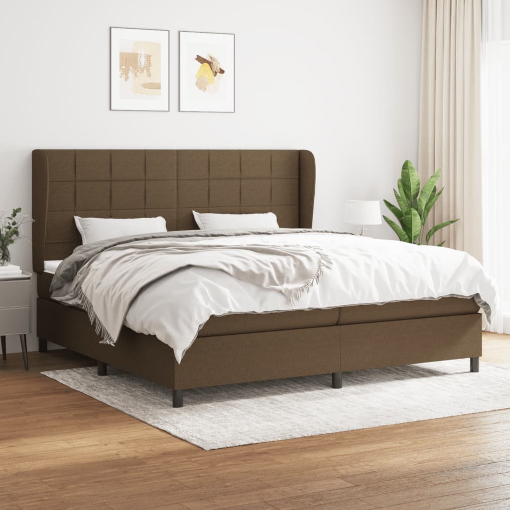 Sommier à lattes de lit avec matelas Marron foncé 200x200 cm - XIOS