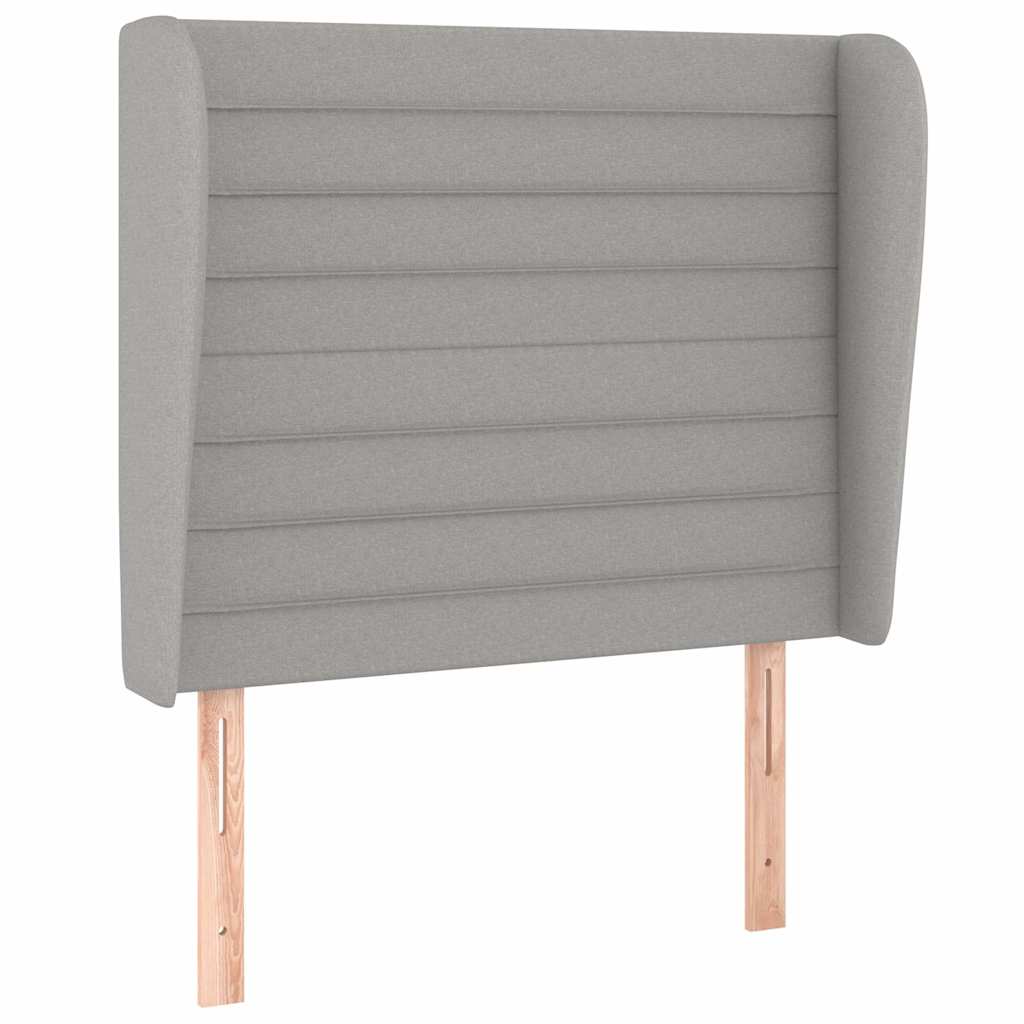 Sommier à lattes de lit avec matelas Gris clair 80x200 cm Tissu