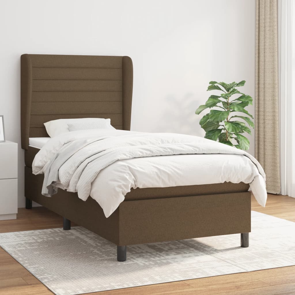 Sommier à lattes de lit avec matelas Marron foncé 80x200 cm - XIOS