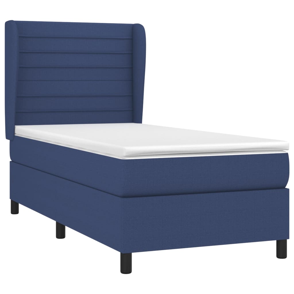 Sommier à lattes de lit avec matelas Bleu 80x200 cm Tissu - XIOS