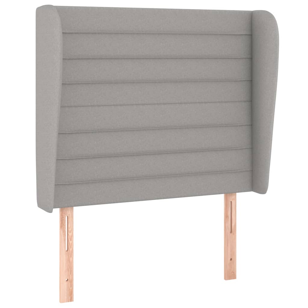 Sommier à lattes de lit et matelas Gris clair 90x190 cm Tissu - XIOS