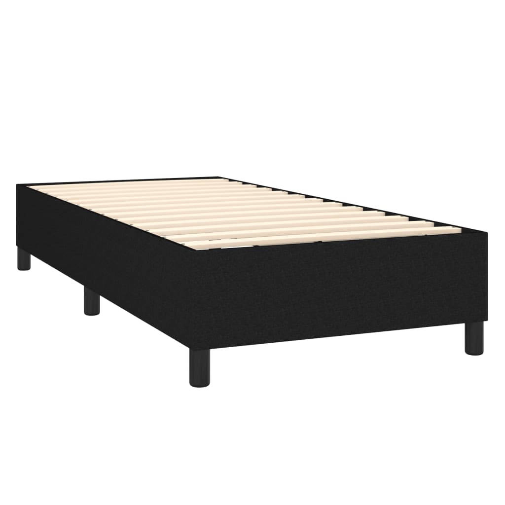Sommier à lattes de lit avec matelas Noir 90x200 cm Tissu - XIOS