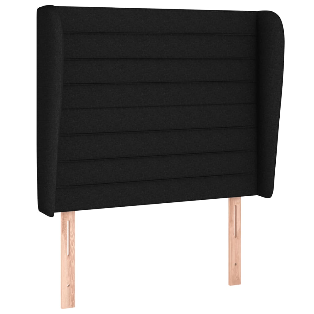 Sommier à lattes de lit avec matelas Noir 90x200 cm Tissu - XIOS
