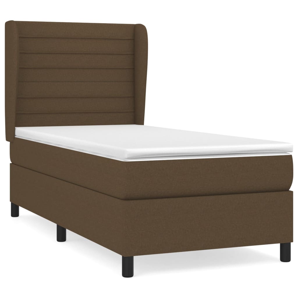 Sommier à lattes de lit avec matelas Marron foncé 100x200 cm - XIOS
