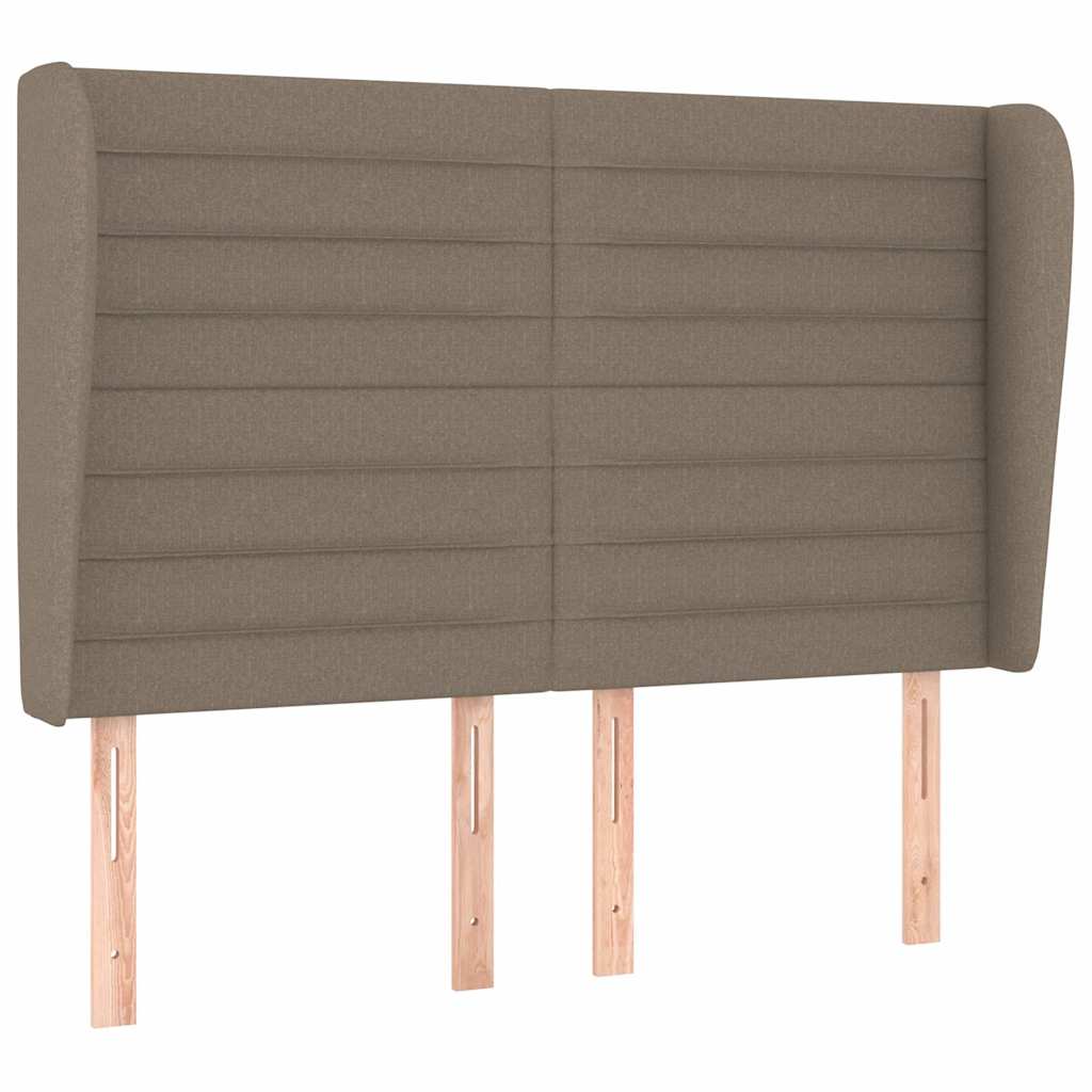 Sommier à lattes de lit avec matelas Taupe 140x190 cm Tissu