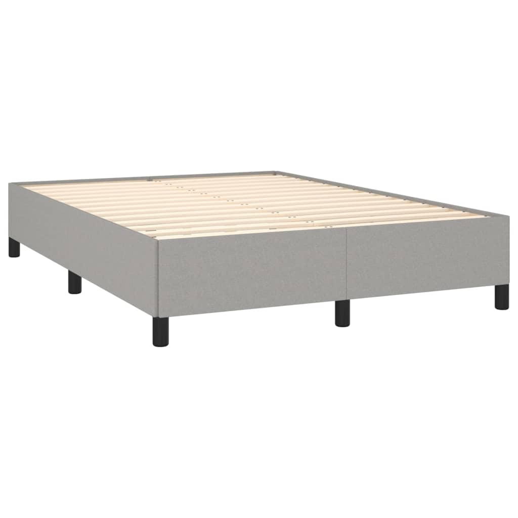 Sommier à lattes de lit avec matelas Gris clair 140x200cm Tissu - XIOS