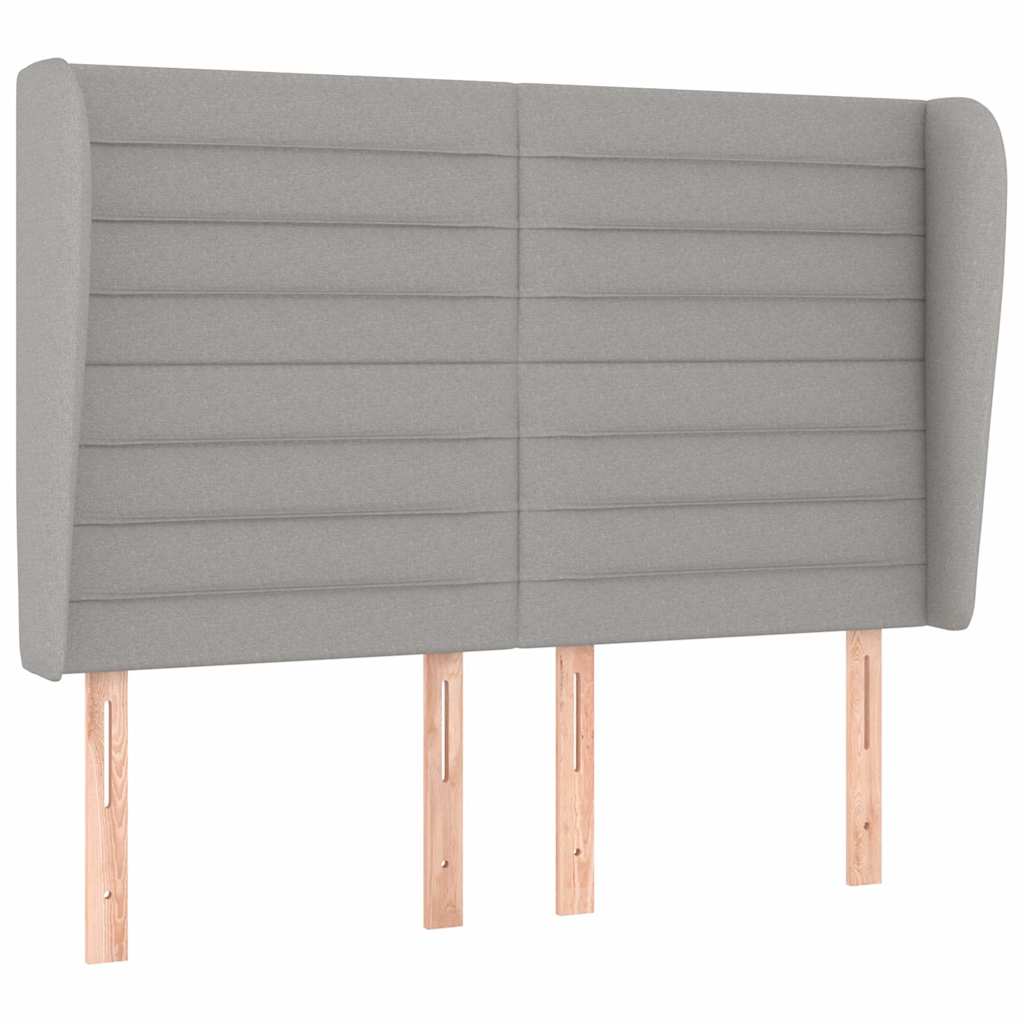 Sommier à lattes de lit avec matelas Gris clair 140x200cm Tissu