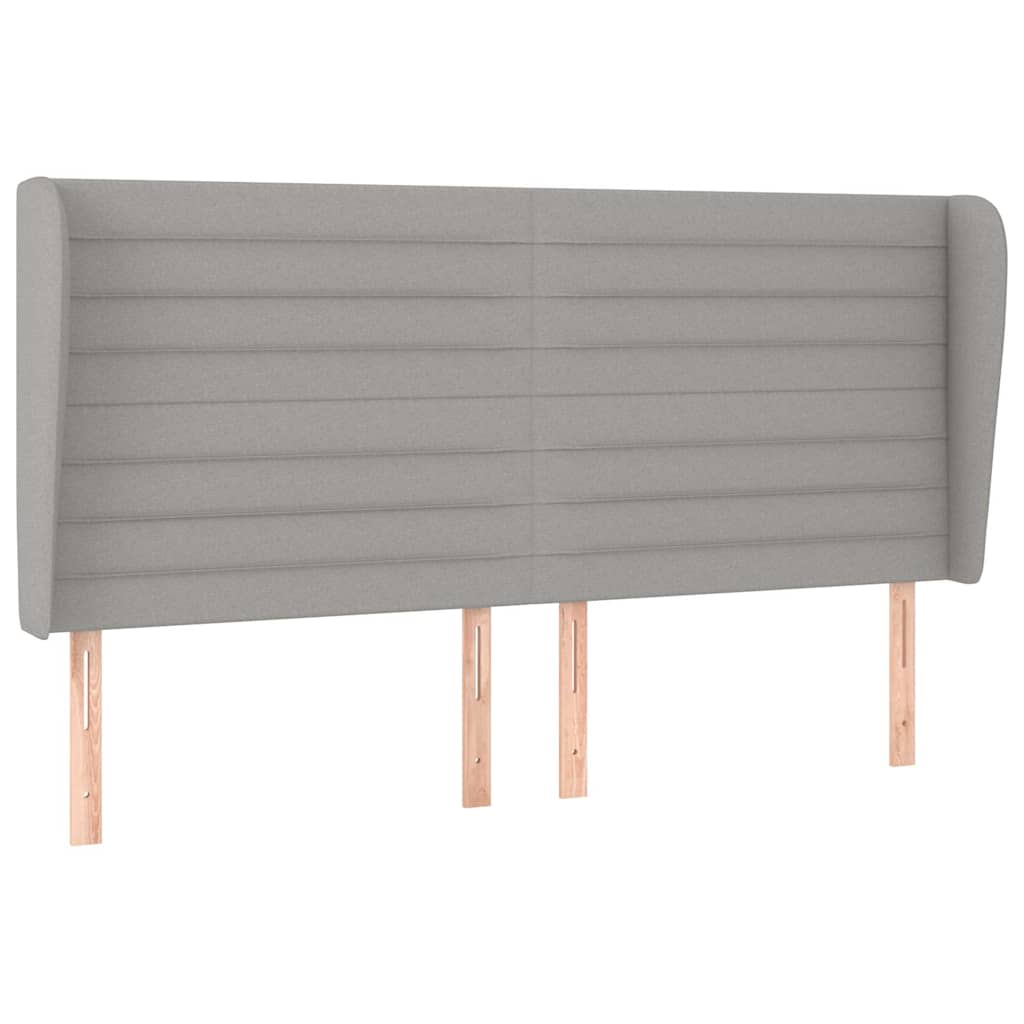 Sommier à lattes de lit avec matelas Gris clair 160x200cm Tissu
