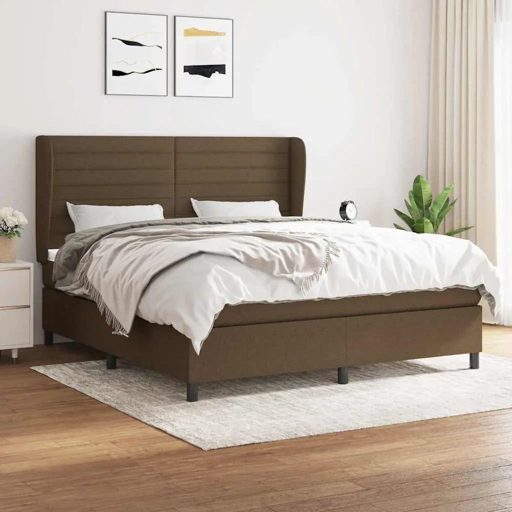 Sommier à lattes de lit avec matelas Marron foncé 160x200 cm - XIOS
