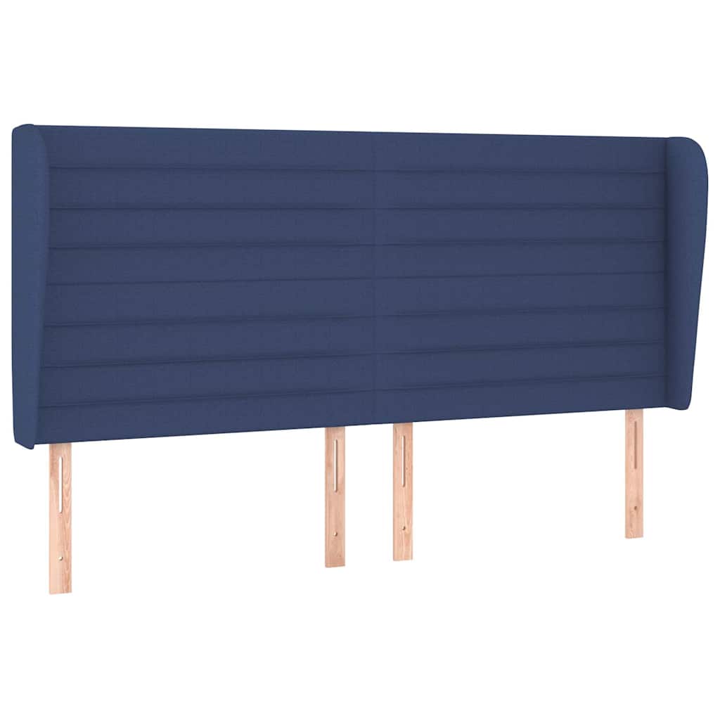 Sommier à lattes de lit avec matelas Bleu 180x200 cm Tissu