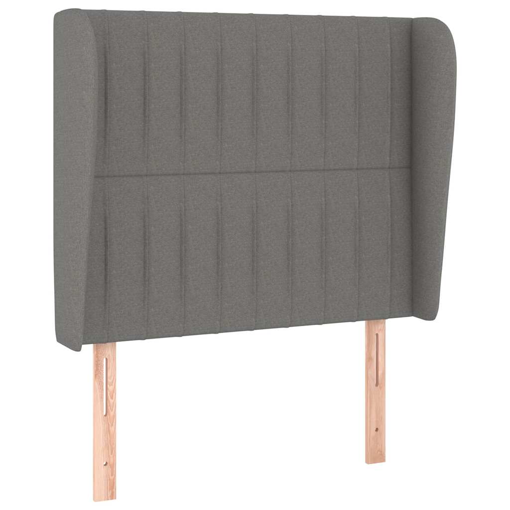 Sommier à lattes de lit avec matelas Gris foncé 80x200 cm Tissu