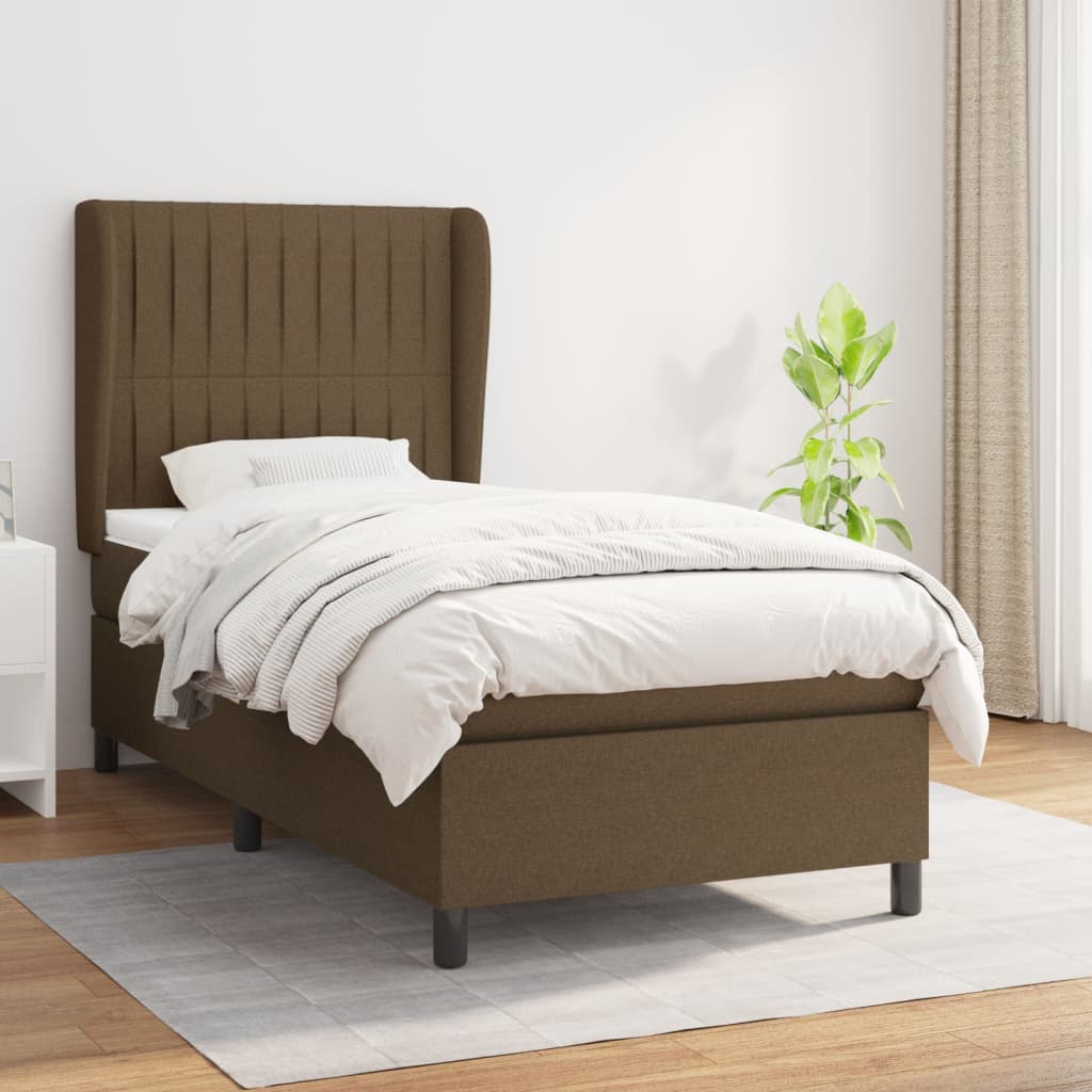 Sommier à lattes de lit avec matelas Marron foncé 90x190 cm - XIOS