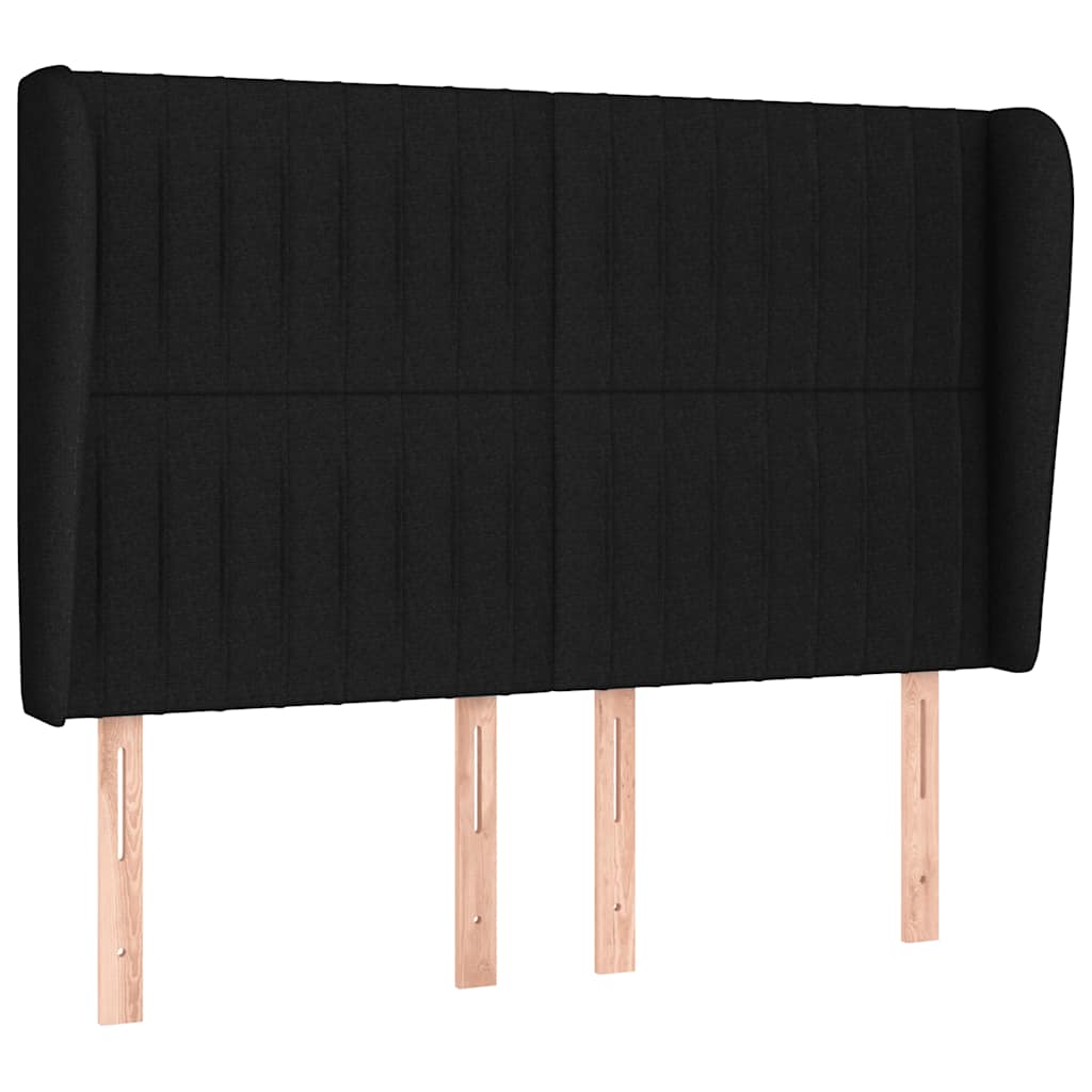 Sommier à lattes de lit avec matelas Noir 140x190 cm Tissu - XIOS