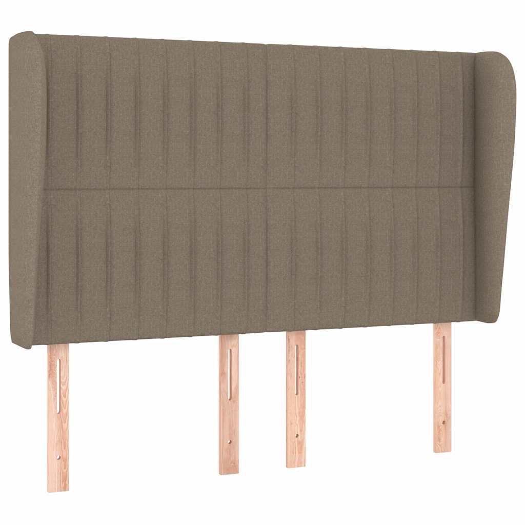 Sommier à lattes de lit avec matelas Taupe 140x190 cm Tissu