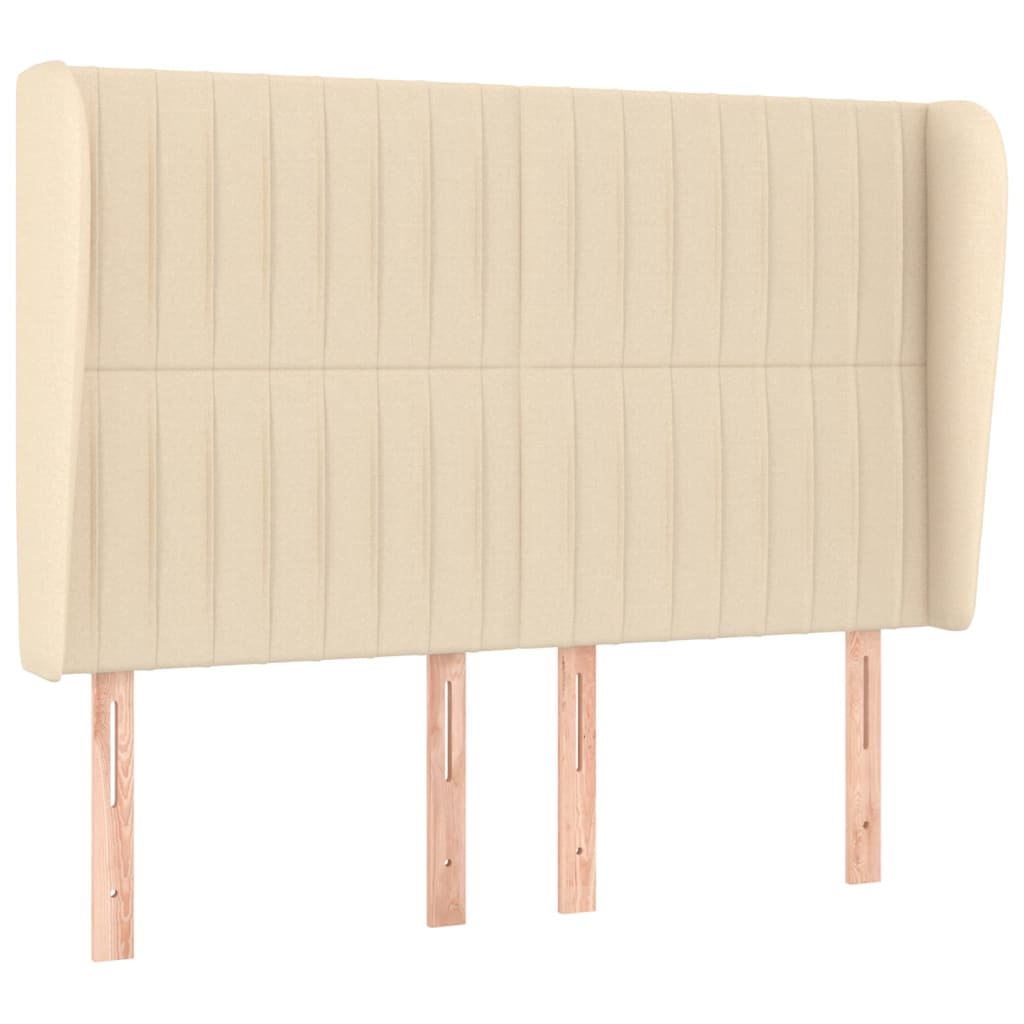 Sommier à lattes de lit avec matelas Crème 140x190 cm Tissu - XIOS