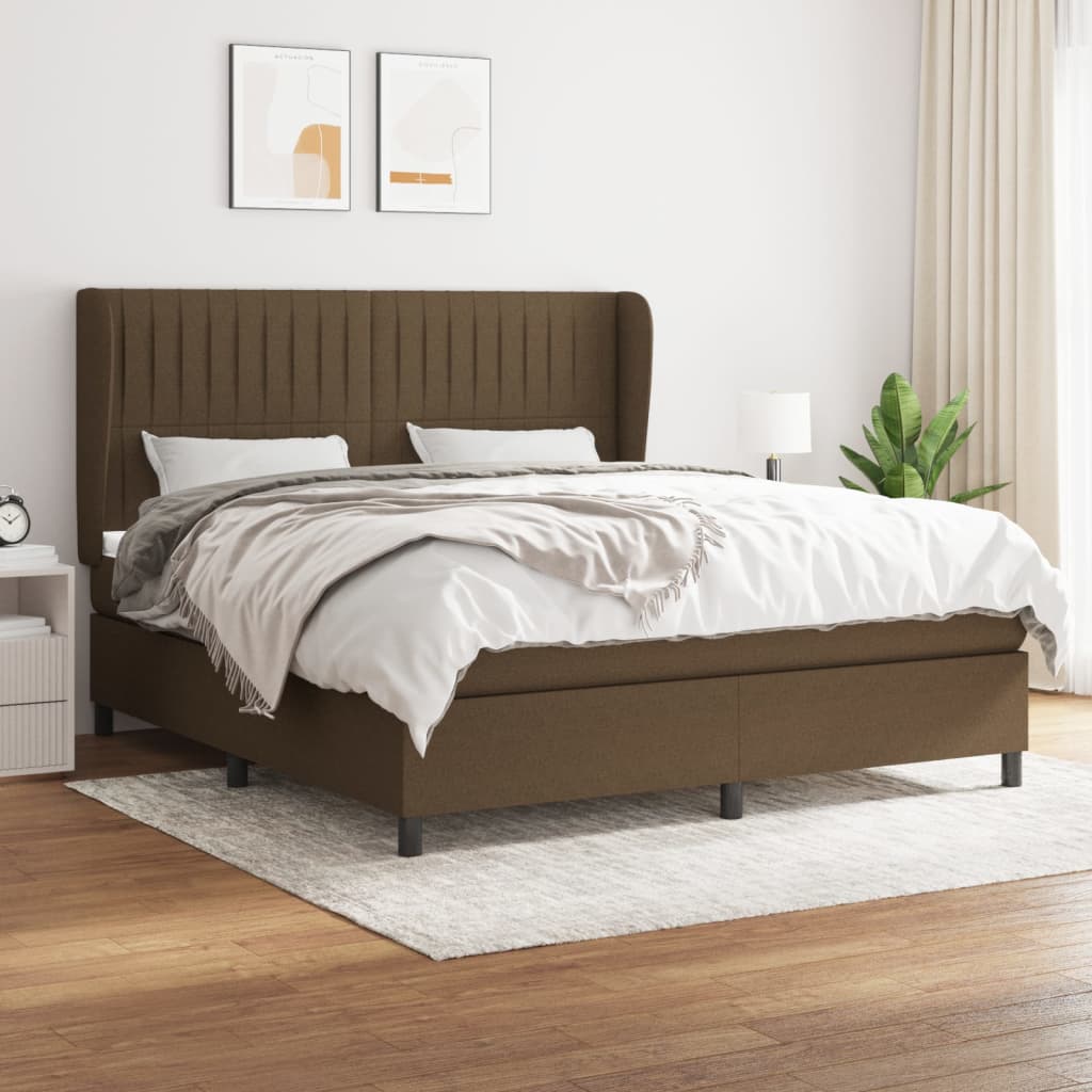 Sommier à lattes de lit avec matelas Marron foncé 180x200 cm - XIOS