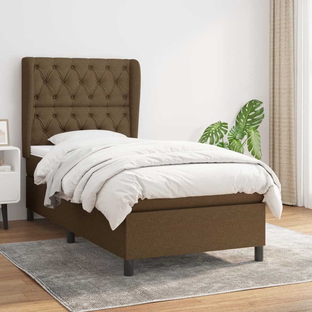 Sommier à lattes de lit avec matelas Marron foncé 80x200 cm - XIOS
