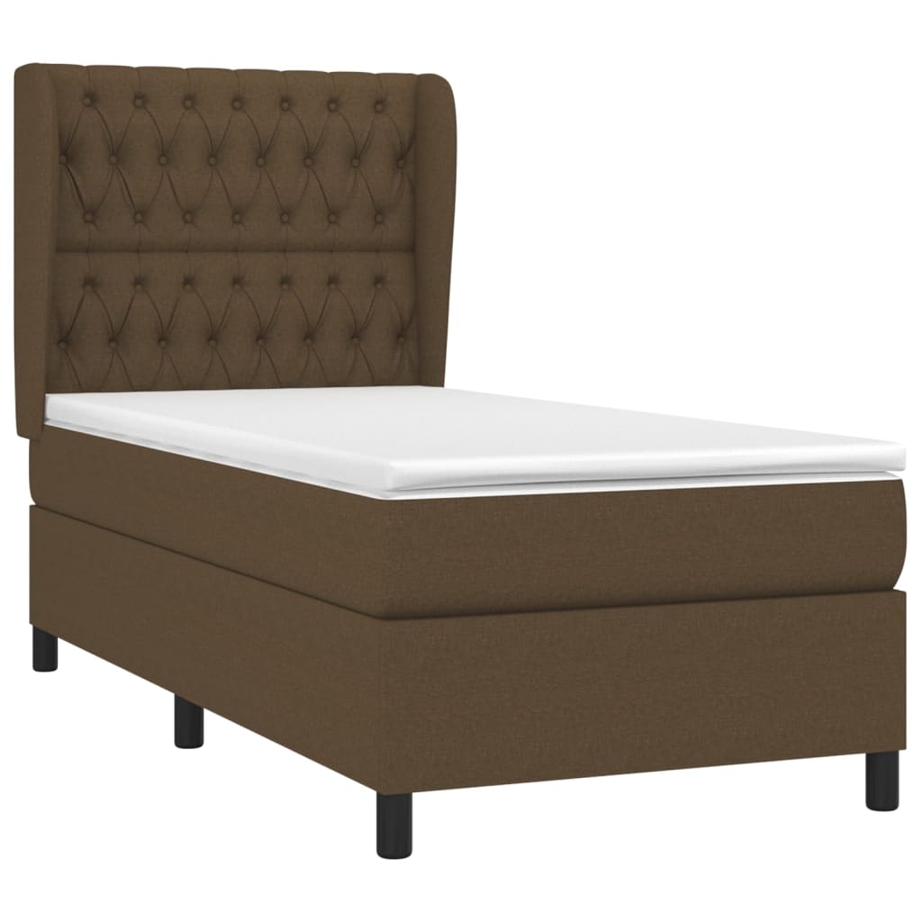 Sommier à lattes de lit avec matelas Marron foncé 90x190 cm - XIOS