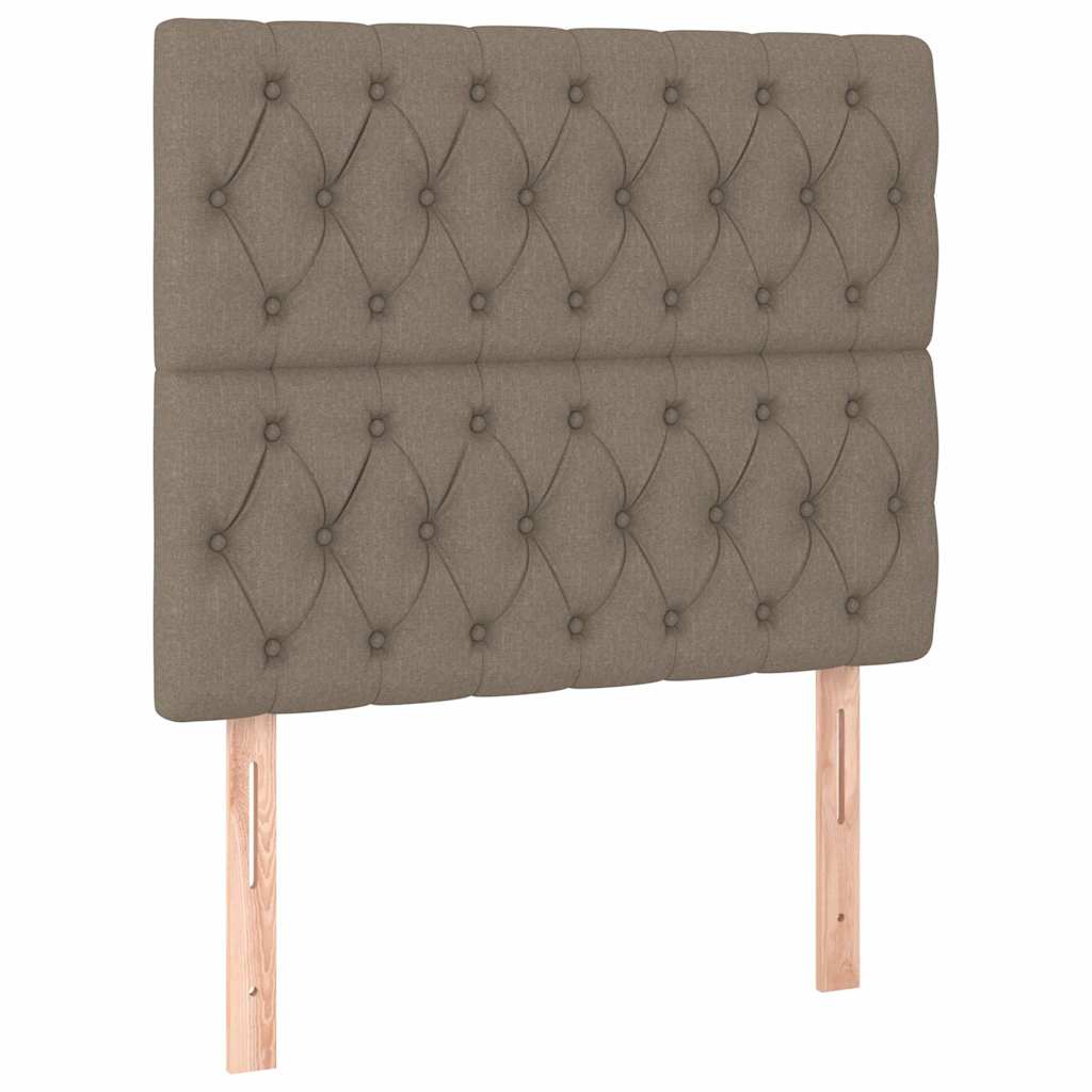 Sommier à lattes de lit avec matelas Taupe 100x200 cm Tissu