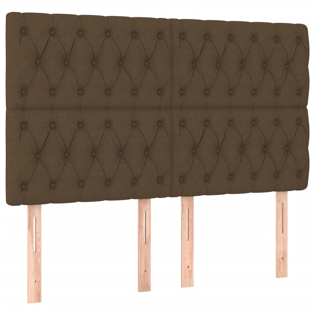 Sommier à lattes de lit avec matelas Marron foncé 140x190 cm