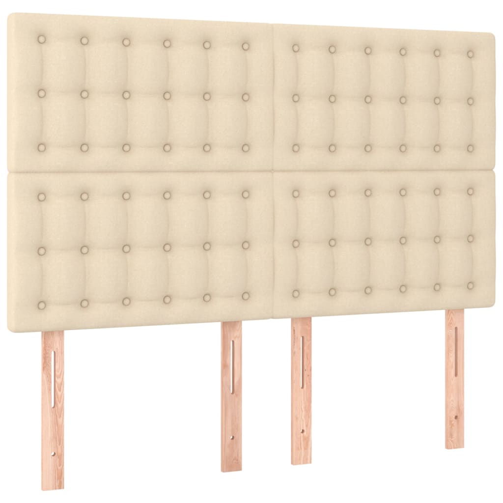 Sommier à lattes de lit avec matelas Crème 140x190 cm Tissu - XIOS