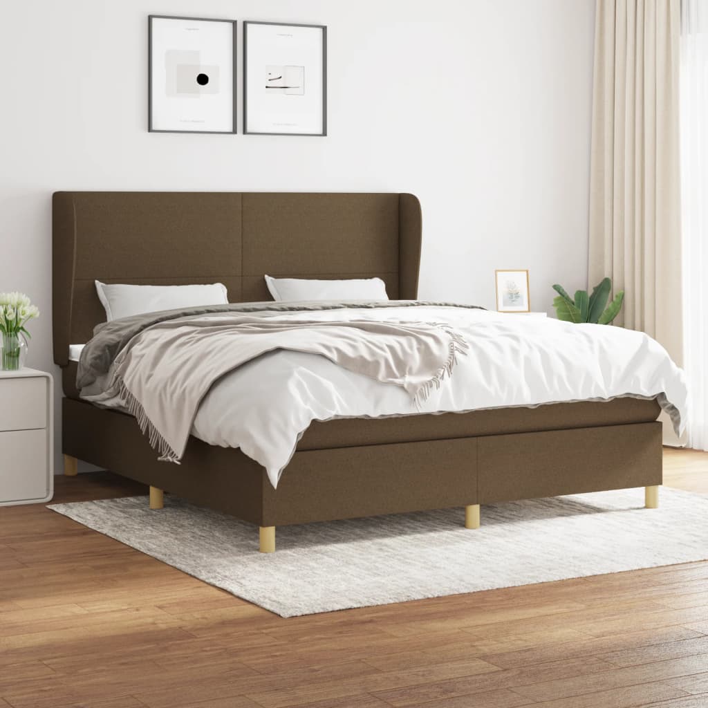 Sommier à lattes de lit avec matelas Marron foncé 160x200 cm - XIOS