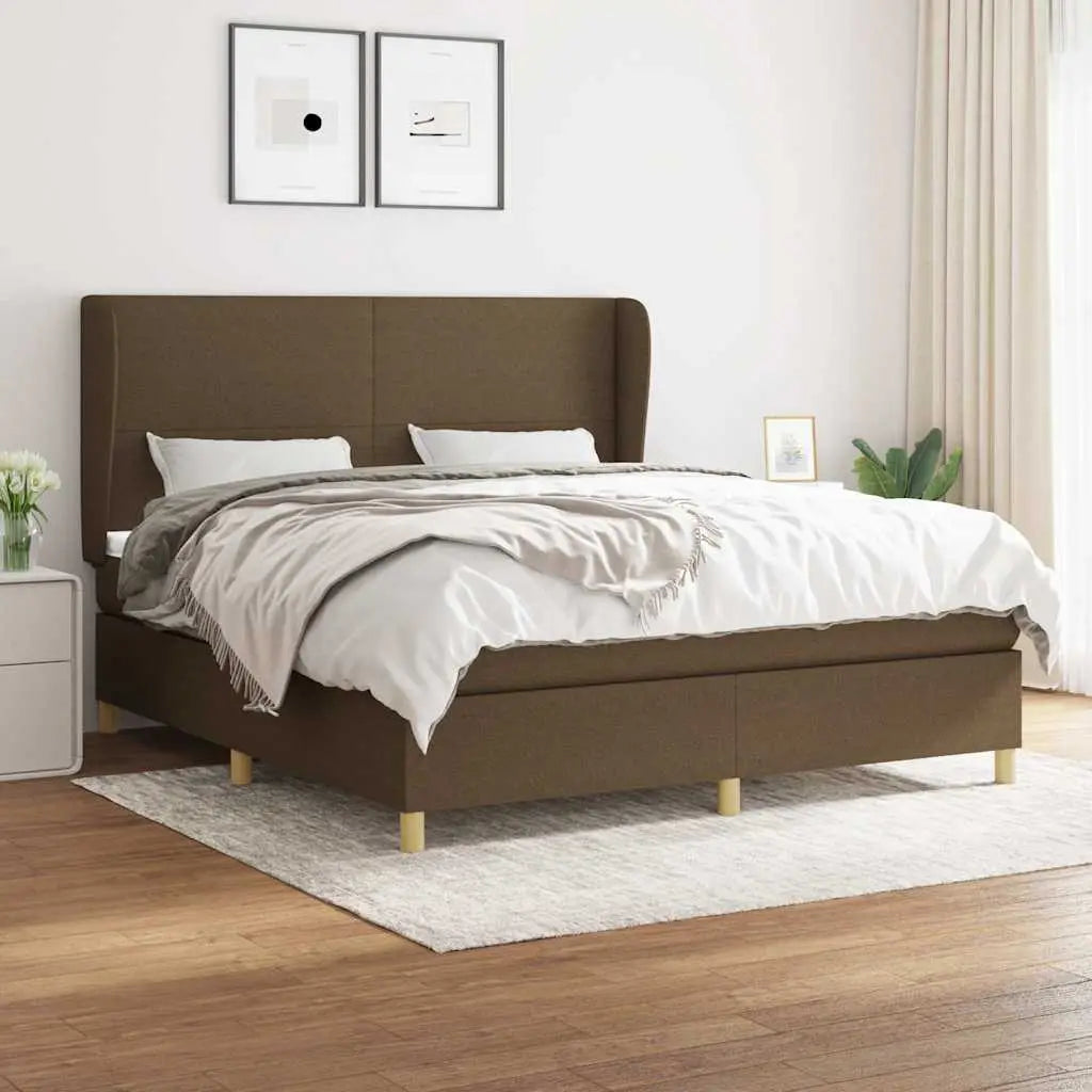 Sommier à lattes de lit avec matelas Marron foncé 160x200 cm - XIOS