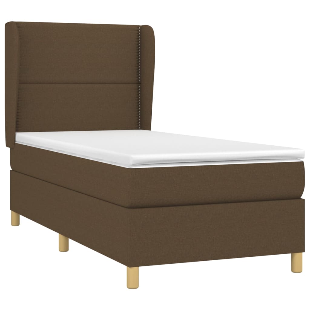 Sommier à lattes de lit avec matelas Marron foncé 100x200 cm - XIOS