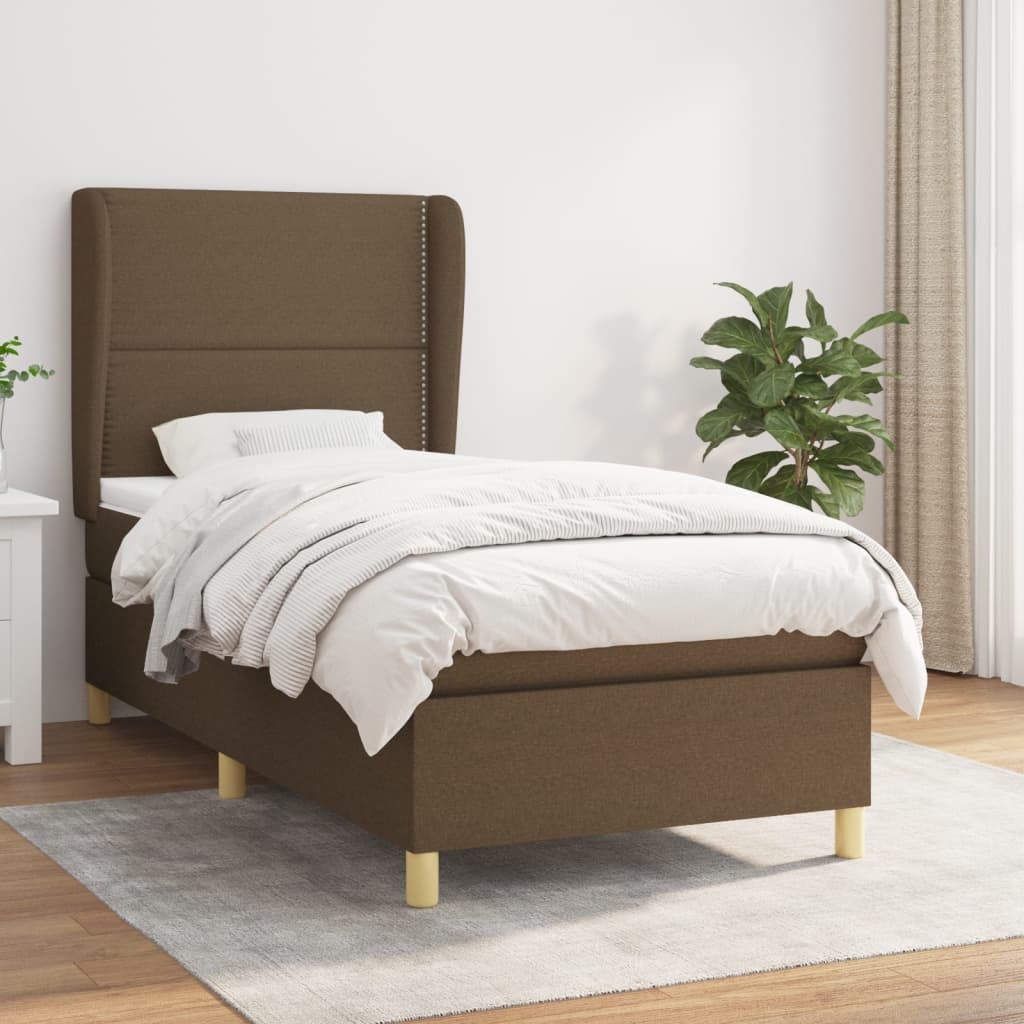 Sommier à lattes de lit avec matelas Marron foncé 100x200 cm - XIOS