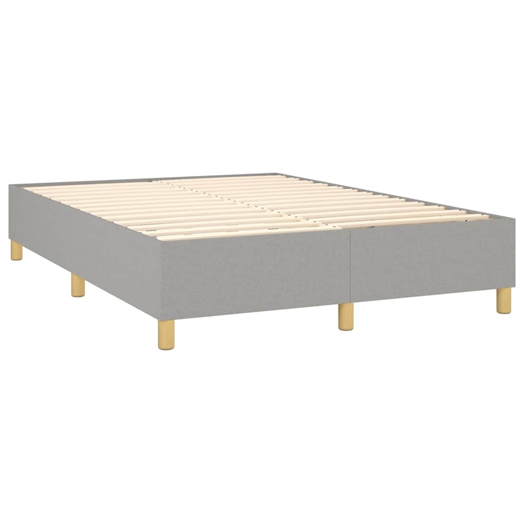 Sommier à lattes de lit avec matelas Gris clair 140x190cm Tissu - XIOS