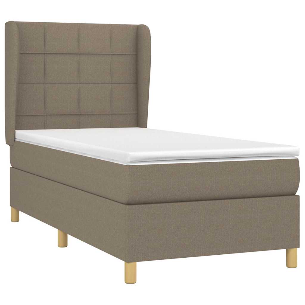 Sommier à lattes de lit avec matelas Taupe 80x200 cm Tissu