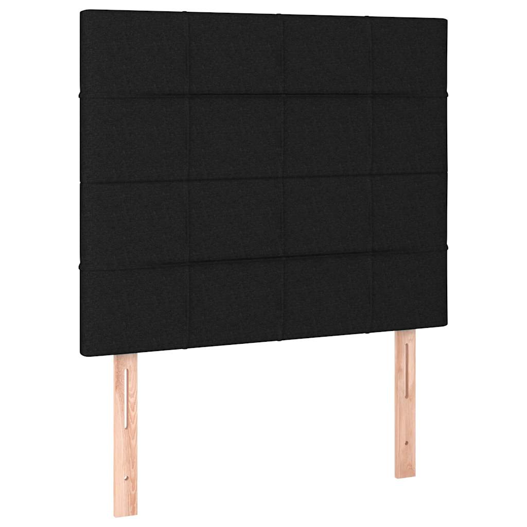 Sommier à lattes de lit avec matelas Noir 90x190 cm Tissu - XIOS