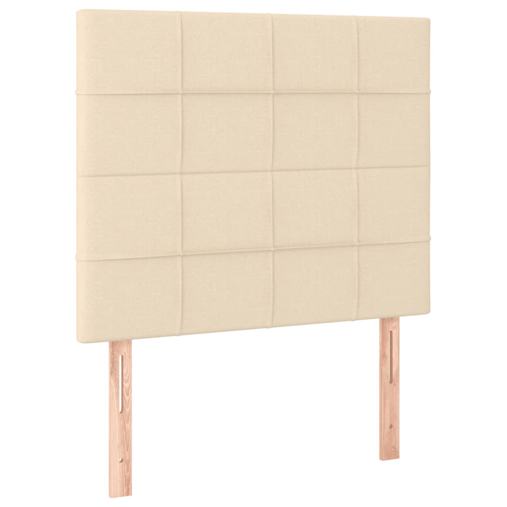 Sommier à lattes de lit avec matelas Crème 90x200 cm Tissu - XIOS