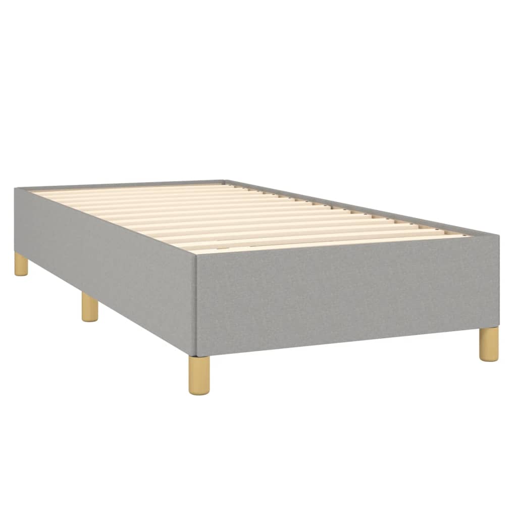 Sommier à lattes de lit et matelas Gris clair 90x190 cm Tissu - XIOS
