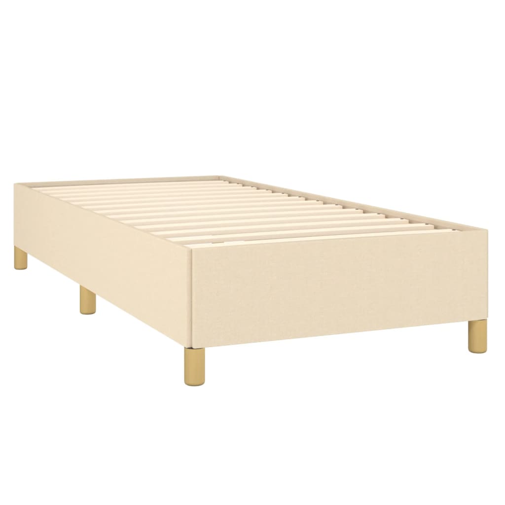 Sommier à lattes de lit et matelas Crème 90x190 cm Tissu - XIOS
