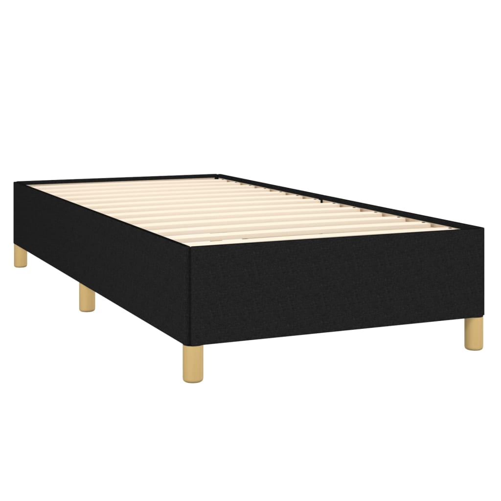 Sommier à lattes de lit avec matelas Noir 90x200 cm Tissu - XIOS