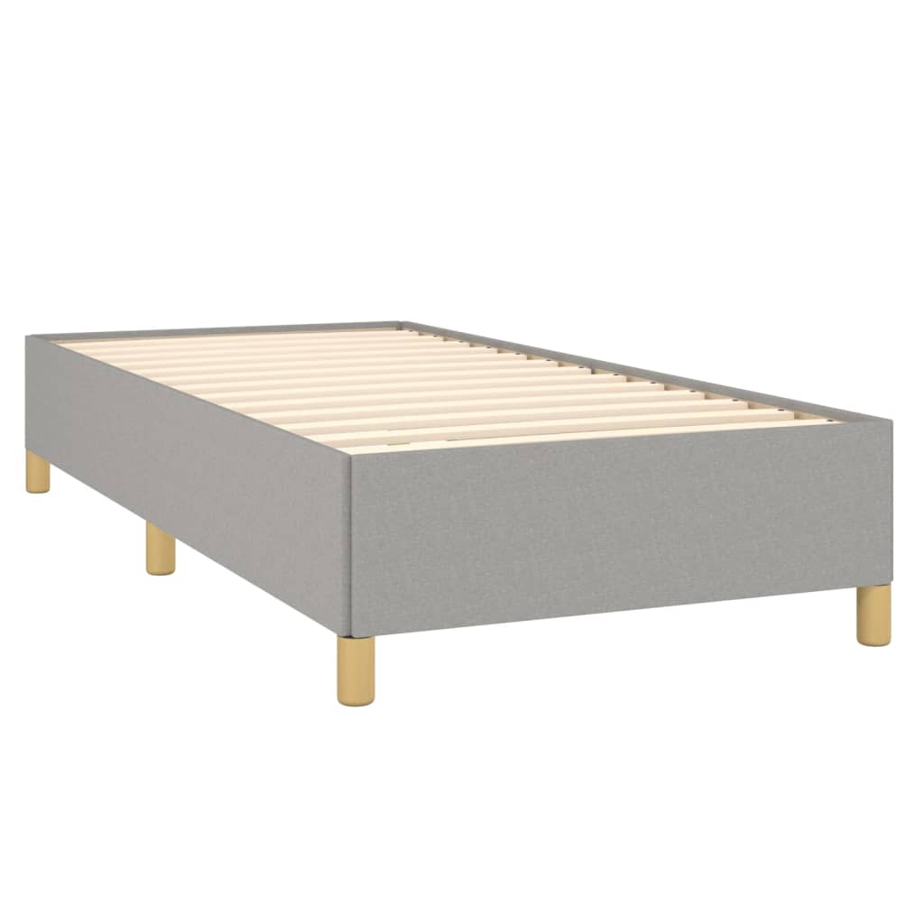 Sommier à lattes de lit avec matelas Gris clair 100x200cm Tissu - XIOS