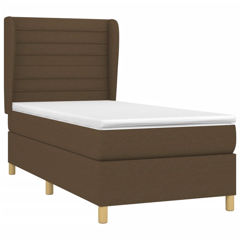 Sommier à lattes de lit avec matelas Marron foncé 100x200 cm - XIOS