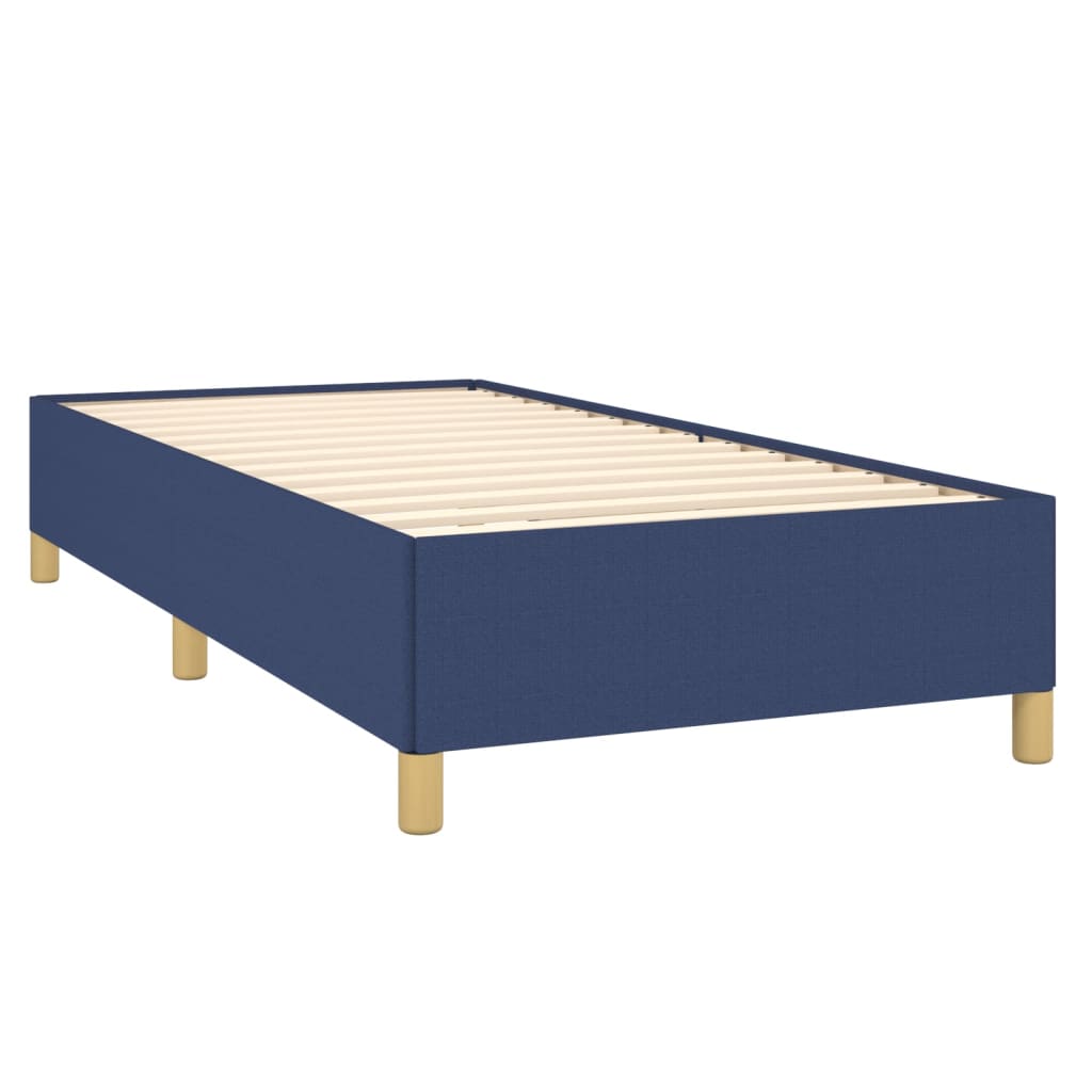 Sommier à lattes de lit avec matelas Bleu 100x200 cm Tissu - XIOS