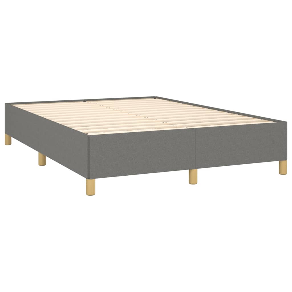 Sommier à lattes de lit avec matelas Gris foncé 140x190cm Tissu - XIOS