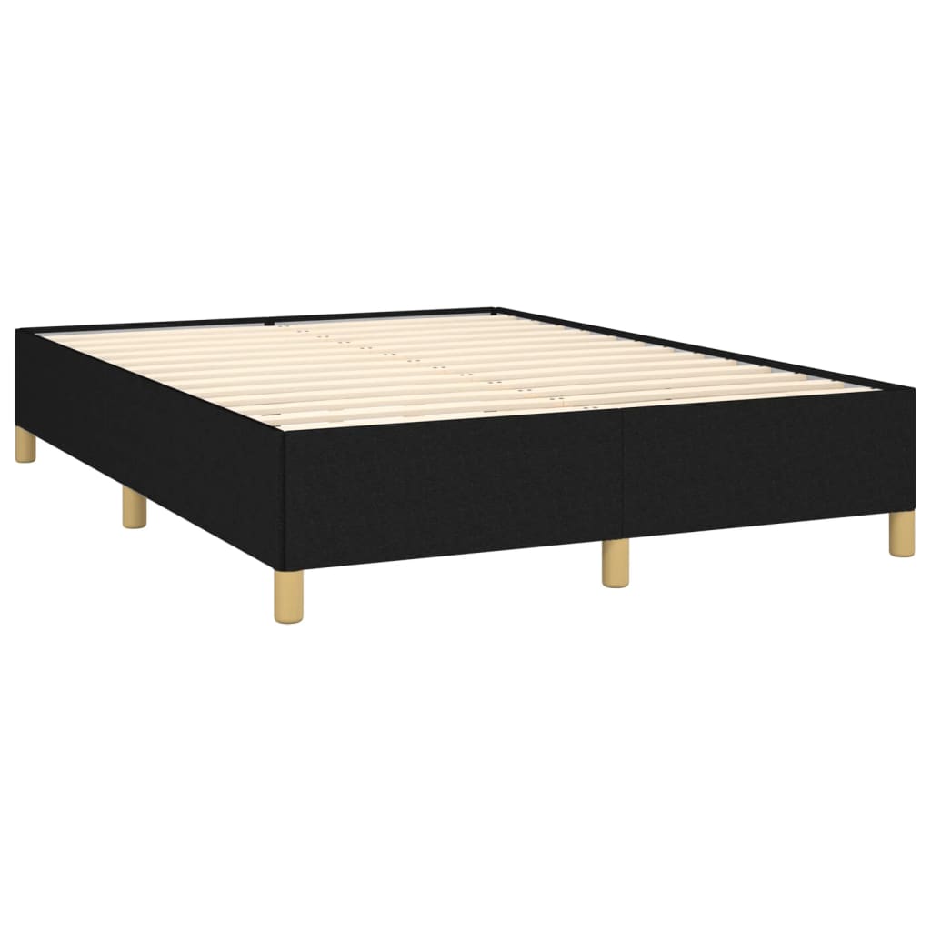 Sommier à lattes de lit avec matelas Noir 140x190 cm Tissu - XIOS