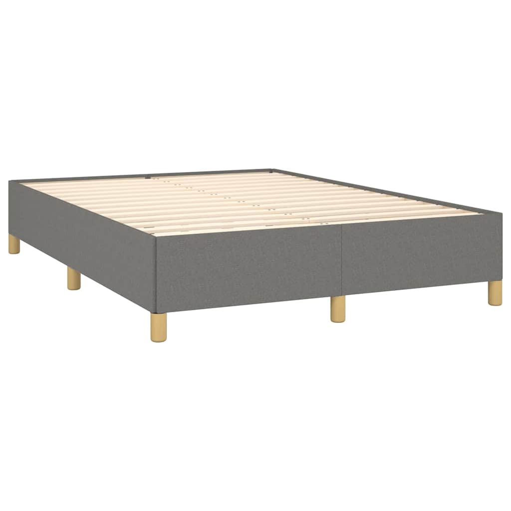 Sommier à lattes de lit avec matelas Gris foncé 140x200cm Tissu