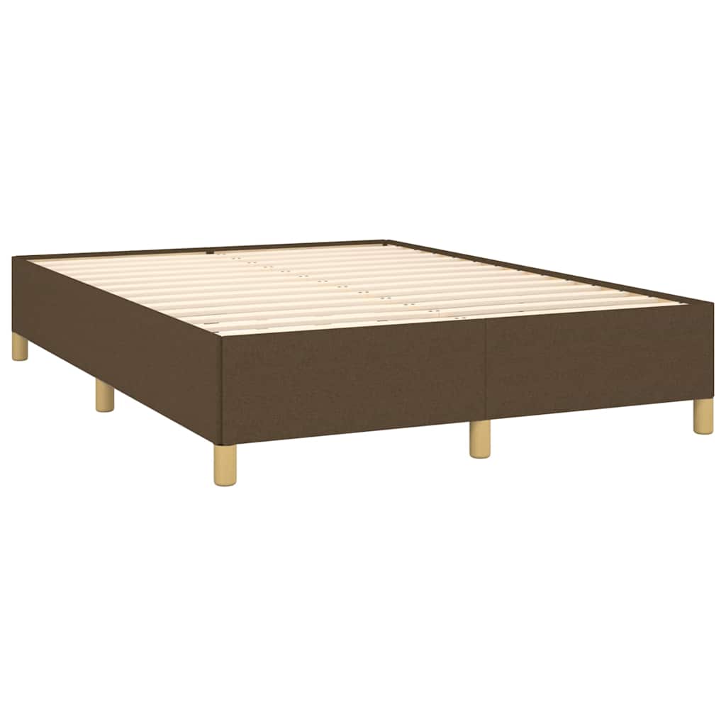 Sommier à lattes de lit avec matelas Marron foncé 140x200 cm
