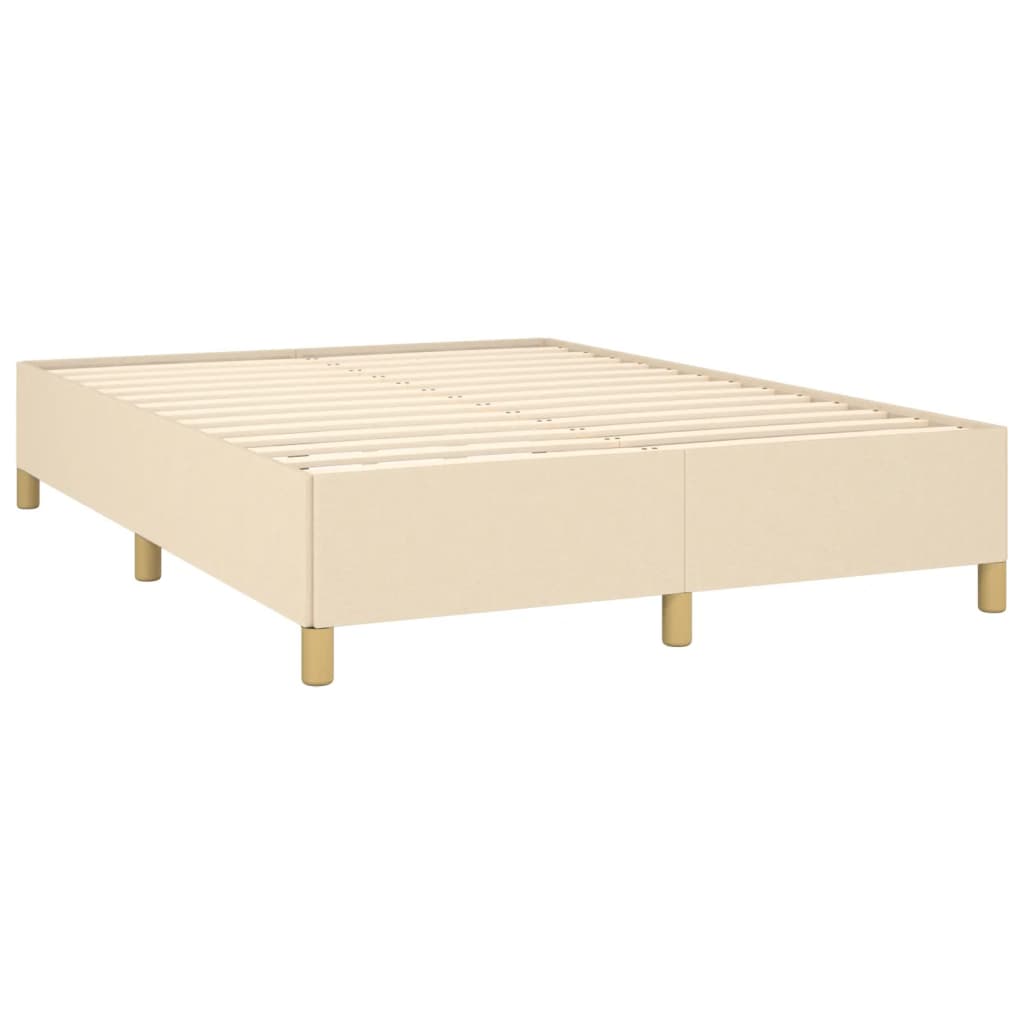 Sommier à lattes de lit avec matelas Crème 140x200 cm Tissu - XIOS