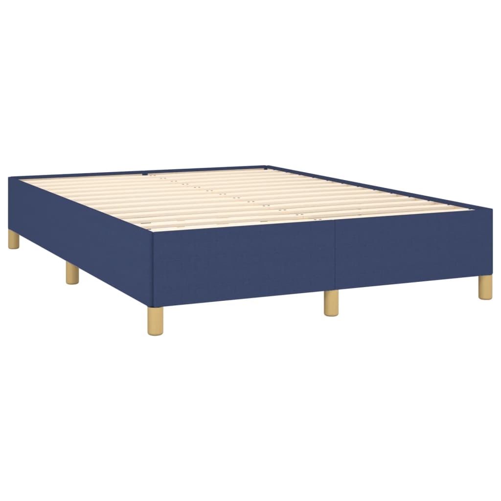 Sommier à lattes de lit avec matelas Bleu 140x200 cm Tissu - XIOS