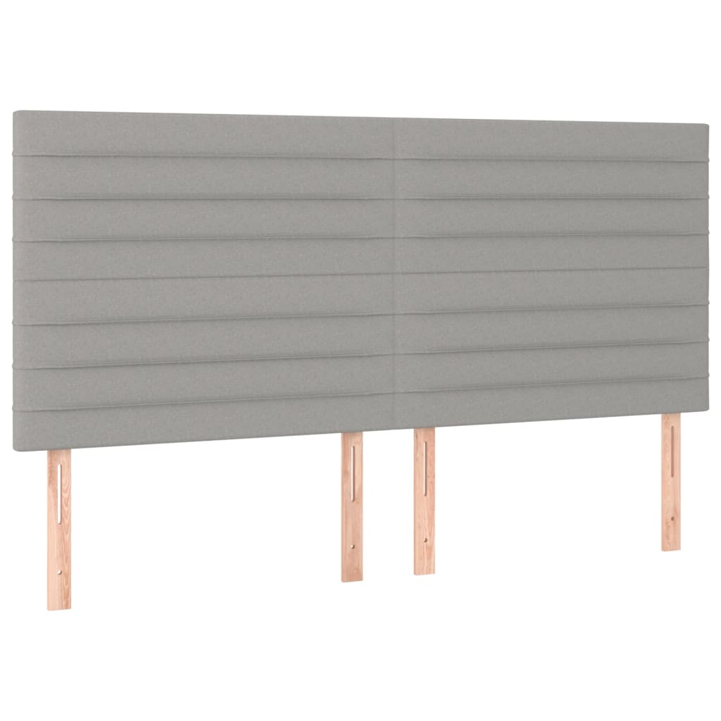 Sommier à lattes de lit avec matelas Gris clair 180x200cm Tissu - XIOS