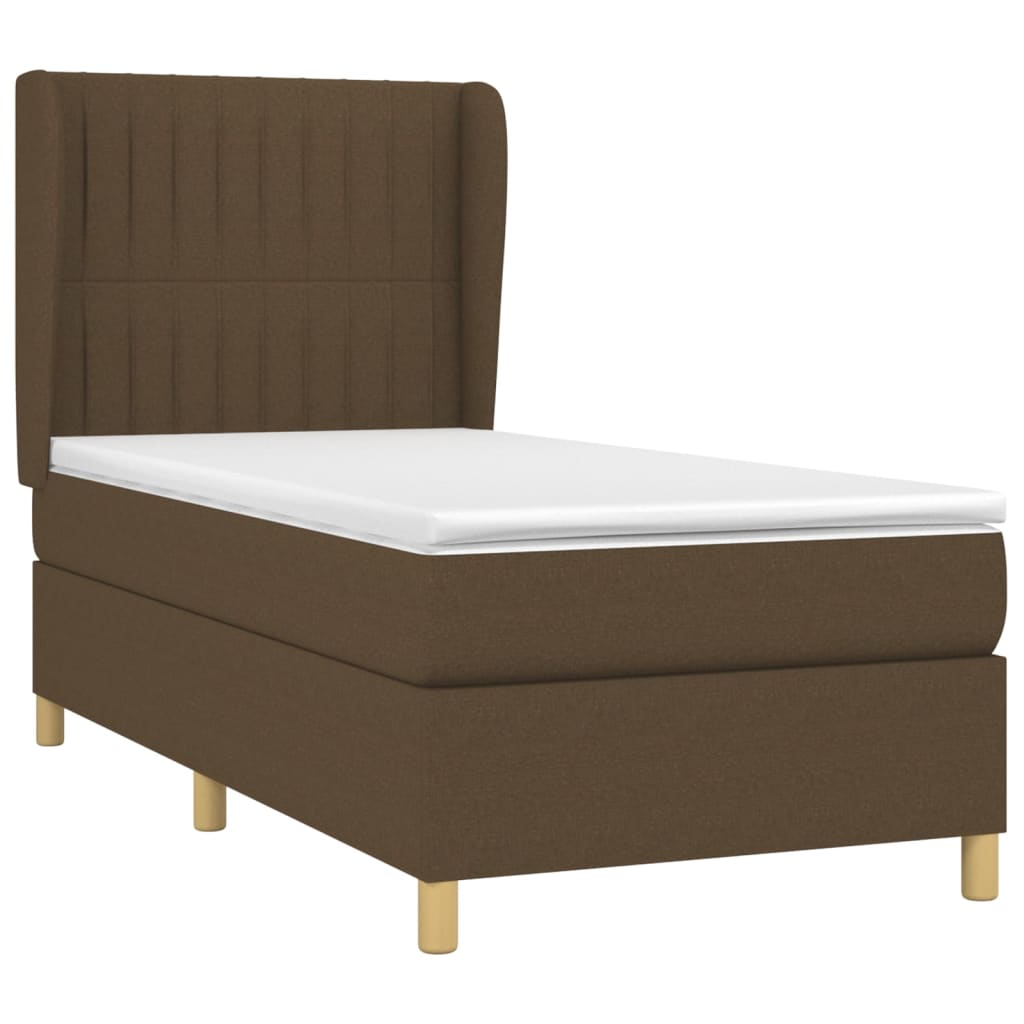 Sommier à lattes de lit avec matelas Marron foncé 100x200 cm - XIOS