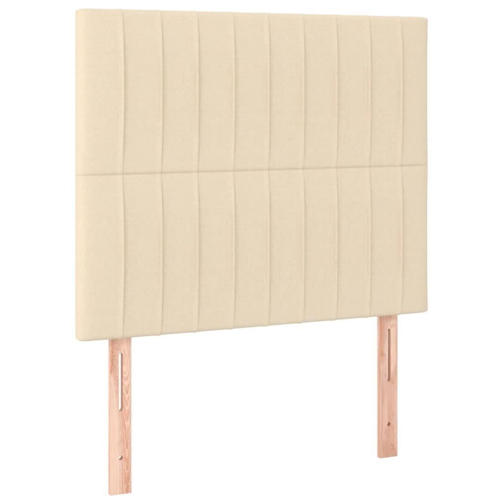Sommier à lattes de lit avec matelas Crème 100x200 cm Tissu - XIOS
