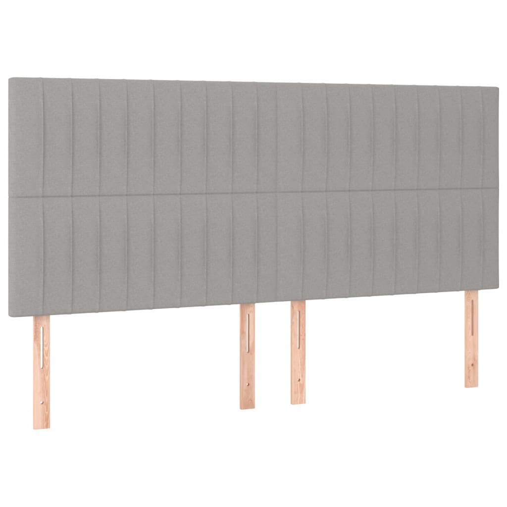 Sommier à lattes de lit avec matelas Gris clair 160x200cm Tissu - XIOS