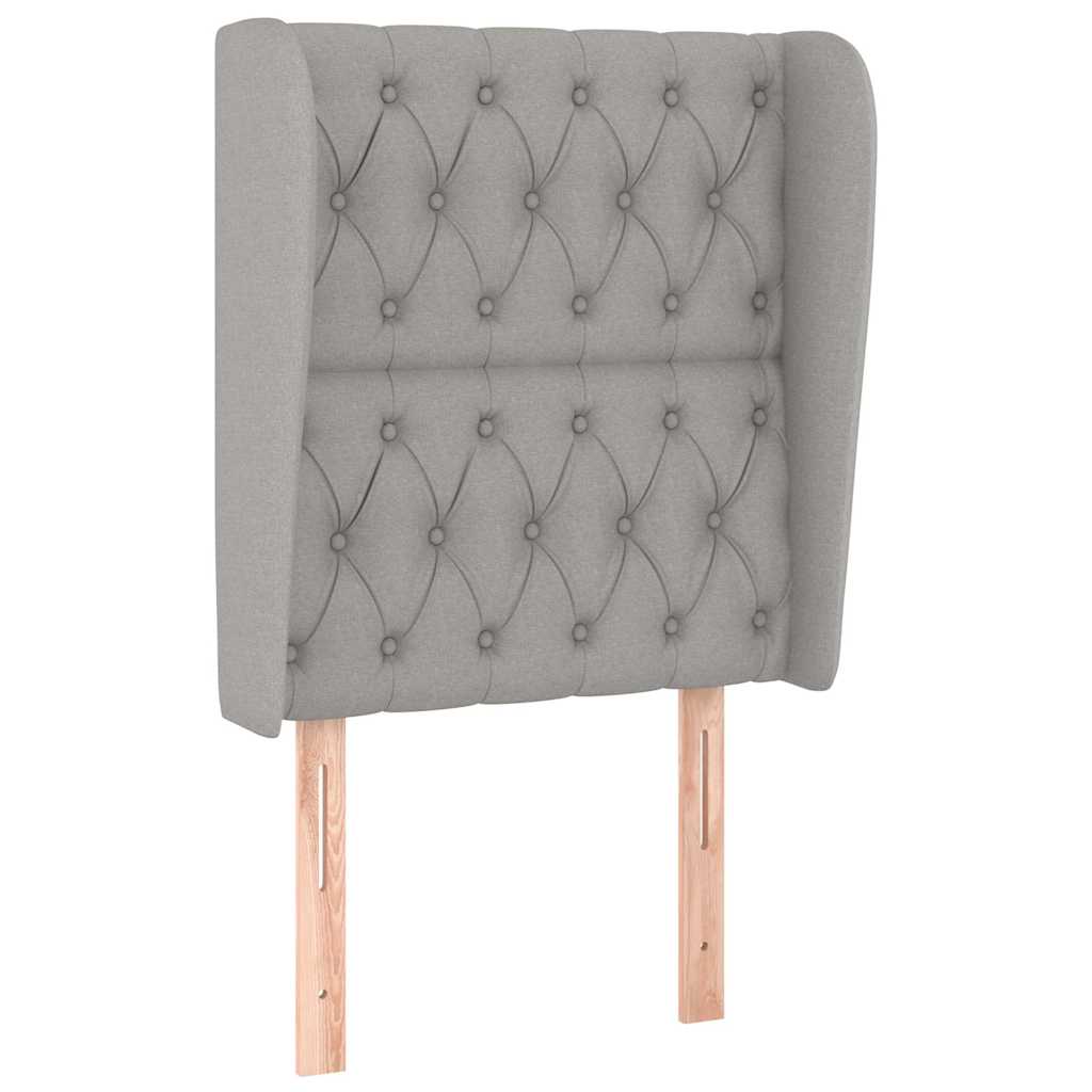 Sommier à lattes de lit avec matelas Gris clair 80x200 cm Tissu